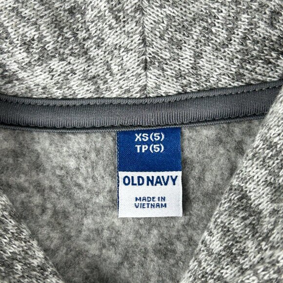 Old Navy Sweater Boys XS (5) Grey Shawl Collar Long Sleeve Fleece - Picture 8 of 10
